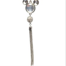 Disney Mickey Mouse Rhinestone Necklace w Tassel