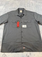 Dickies Men's Original Fit Short Sleeve Work Shirt Charcoal Gray XL New NWT
