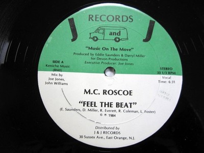 M.C. ROSCOE Feel The Beat 12''  VG++ 1984 Electro Boogie  b1849