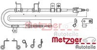 Metzger 17.2575 Seilzug FüR Feststellbremse Handbremsseil Bremsseil