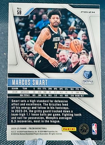 2024-25 Prizm China Silver Variation Marcus Smart Memphis Grizzlies #59 - Picture 5 of 5