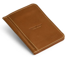 VOKEY 2024 BV WINGS DEBOSSED PREMIUM LEATHER SCORECARD HOLDER TAN 240003