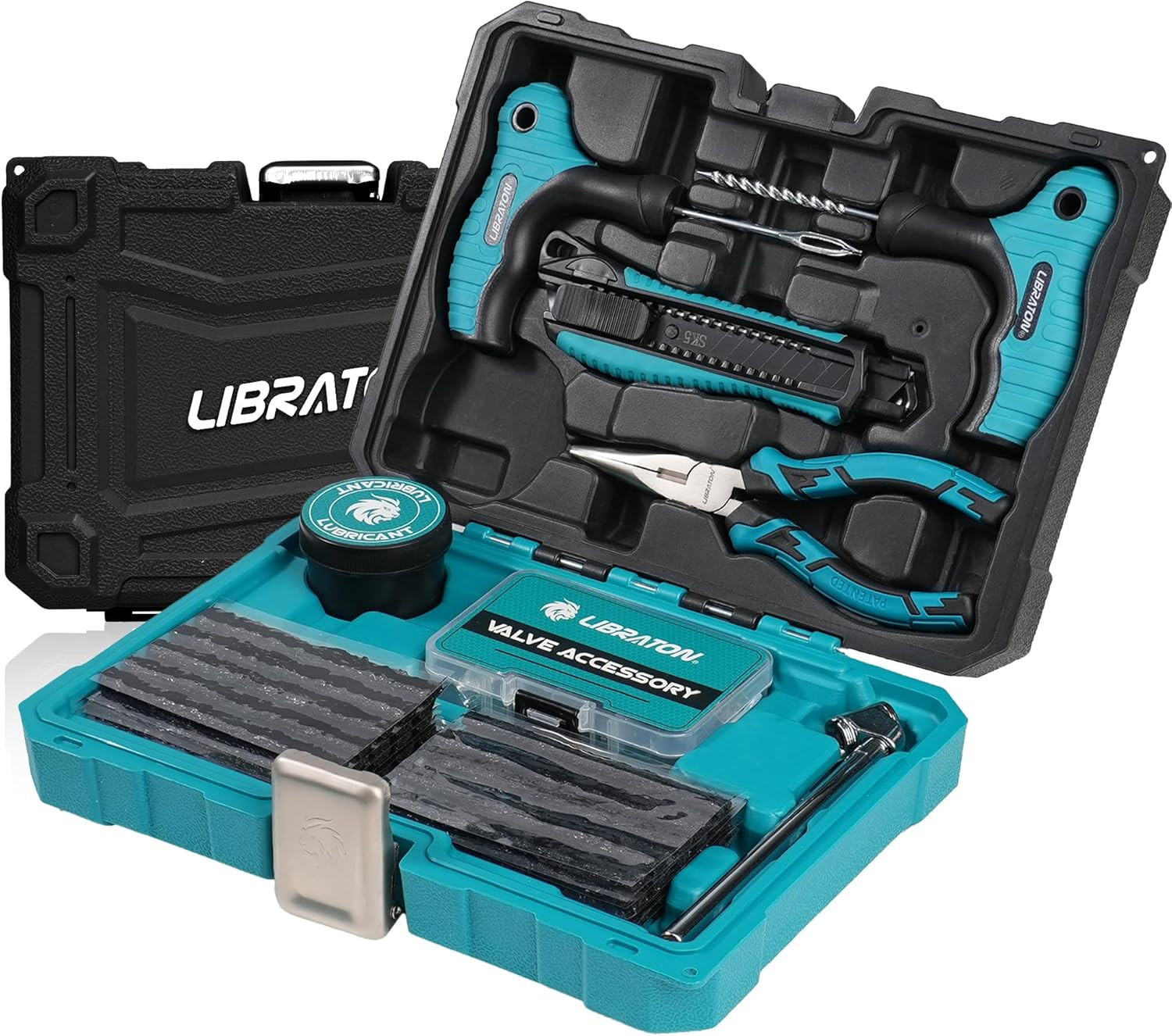 Kit Riparazione Pneumatici Auto, Kit Riparazione Gomme Professionale E Robusto p - Miniatura 10