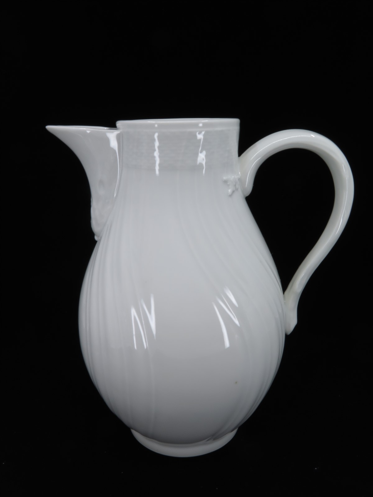KPM Neuosier White Porcelain Basketweave China: Pitcher, Coffee Pot, & Tea Pot