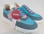 Wonders Odisei Sneakers Blue Suede/Nylon Platform Lightweight Stretch Lace SZ 8 — photo 1