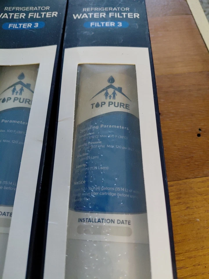 2 Top Pure Refrigerator Water Filters Filter 3 - Sealed, New - Image 3 of 4