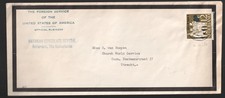 John F. Kennedy 10 dec 1963 Mourning cover Foreign Service of USA  Netherlands