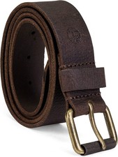 Image of Timberland Men's Genuine Leather Belt – Classic, Casual Dress Belt Dk. Brown
