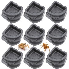 9 Pcs Tarantula Micro Water Bowl, Mini Resin Dish Tiny Bowl for Spider Tarant...