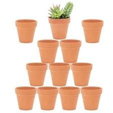2.5 inch Terracotta Pots with Drainage Holes,Small Mini Clay Ceramic Pottery