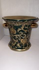 Rare William Sung Cache Pot Planter Handmade&Hand Painted  Tapestry FloralMotifs — photo 6