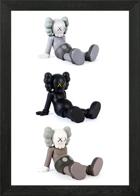3 Kaws gerahmtes Wandbild Poster Leinwanddruck Bild