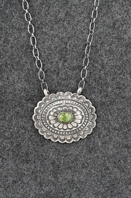 Turquoise & Sterling Silver Necklace - Adrienne Gordon