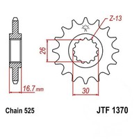 Ritzel Antriebsritzel 16-ZäHne 525-Teilung FüR Honda CBR 600 RR Bj. 2003-2016