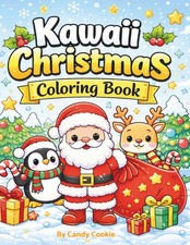 Cute Kawaii Christmas Coloring Book for Kids Ages 3 6: A Fun and Easy Christmas
