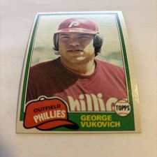 George Vukovich 1981 Topps #598 Philadelphia Phillies Baseball Card