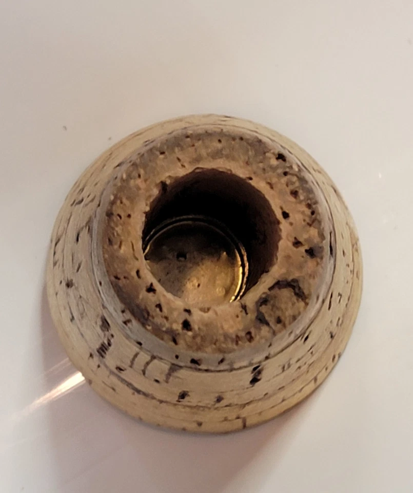 Antiguo portavasos de corcho champán figurativo francés 🎲 Hecho de corcho 🎲 RARO Foto 2 de 4