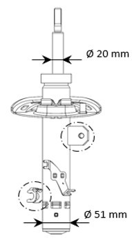 1X KYB 3338069 StoßDäMpfer FüR CitroëN-image