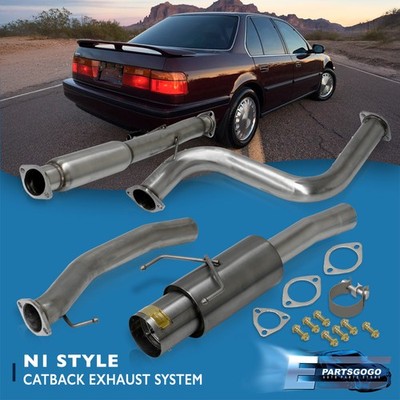 For 90-93 Honda Accord CB7 CB3 CB1 N1 Catback Exhaust 3'' Pipe + 4.5'' Tip GODSNOW