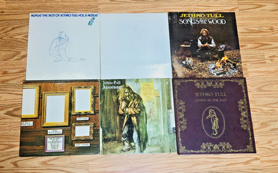 Lot 6 Vinyl LP Jethro Tull Songs from the Wood Aqualung The Best Emerson ELP