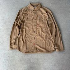 Duck Camp Premium Wingshooting Shirt Men’s Large Tan Button Front Outdoor