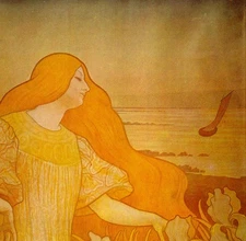 Paul Berthon "Societe des Amis des Arts de la Manche" Vintage art book page