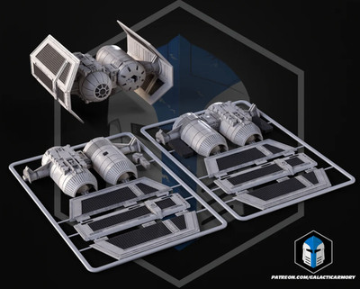 TIE Bomber 3D Druck   Star Wars Kit Card Bausatz | Miniatur Modell