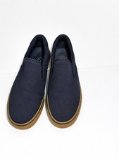 Zapatillas sin cordones Lugz para hombre talla 13 azul marino lona estilo skate zapatos informales