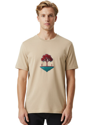 Floating-Tree Mens Graphic Tee, 100% Cotton, Casual Summer Wear