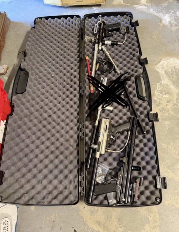 Paintball Set With 3 Markers. I will ship without the case.