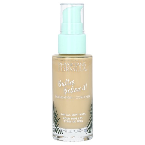 Butter Believe It!, Foundation + Concealer, 1711759 Medium, 1 fl oz (30 ml)