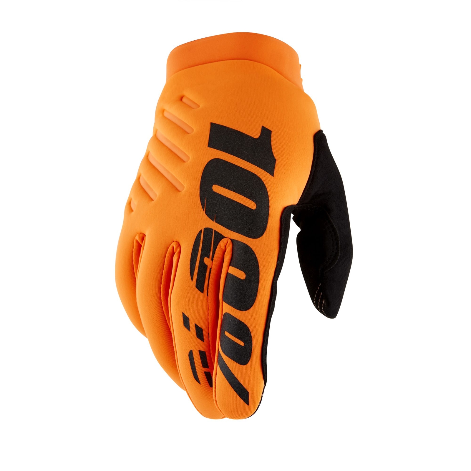 100% GUANTES Brisker Gloves Orange/Black-M, Guanti Unisex-Adulto, Arancione Fluo