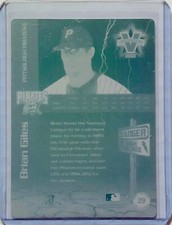 1 OF 1 BRIAN GILES 2000 VANGUARD HIGH VOLTAGE PRINTING PLATE PITTSBURGH PIRATES