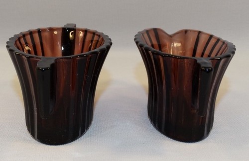 VINTAGE COLLECTIBLE AMETHYST HAZEL-ATLAS GLASS SUGAR & CREAMER SET PURPLE - Picture 5 of 6