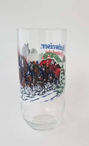 Budweiser Clydesdale Christmas Glass 1995 Official - Picture 3 of 3