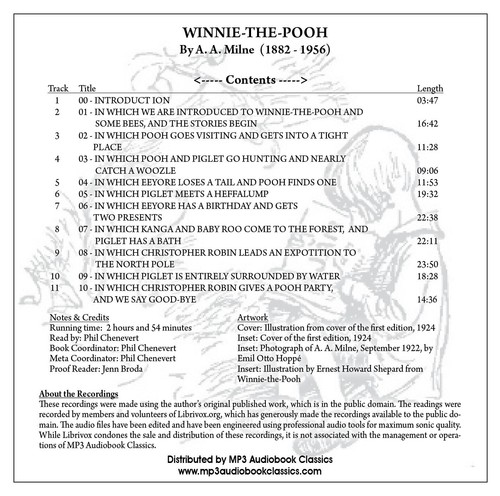 Winnie-the-Pooh - Unabridged MP3 CD Audiobook in paper sleeve - Picture 3 of 7
