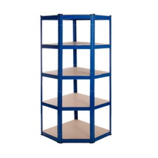 Powder Coated Garage Corner Shelving Unit (175KG) - Boltless