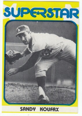 Sandy Koufax 1982 Superstar ML Baseball Card # 14