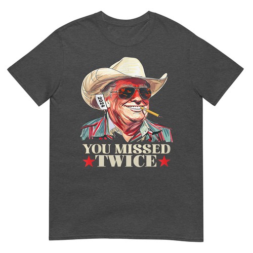 Camiseta Trump Assassination Attent Trump 2024 You Missed Twice - Imagen 8 de 17