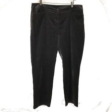 Womens Size Large Eileen Fisher Gunmetal Gray Pure Velvet Straight Leg Pants
