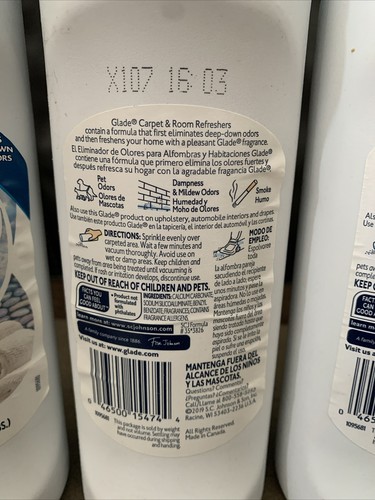 3 Glade Carpet and Room Refresher Powder Clean Linen Scent 32oz Ea NEW - Picture 4 of 6