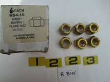 J&B INDUSTRIES NS4-10 REFRIGERATION FLARE NUTS   LOT OF 6     NS410