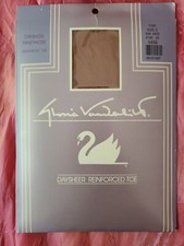 Vtg 1980s Gloria Vanderbilt Day Sheer 100 Nylon Pantyhose Size C Tan NOS