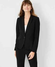 NEW 179 Ann Taylor one button blazer seasonless stretch sz 4P