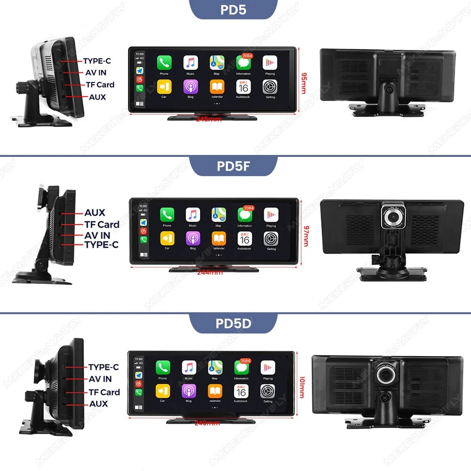 Universal Car Smart Screen Wireless Carplay Android Multimedia Video Display - Image 2 of 4