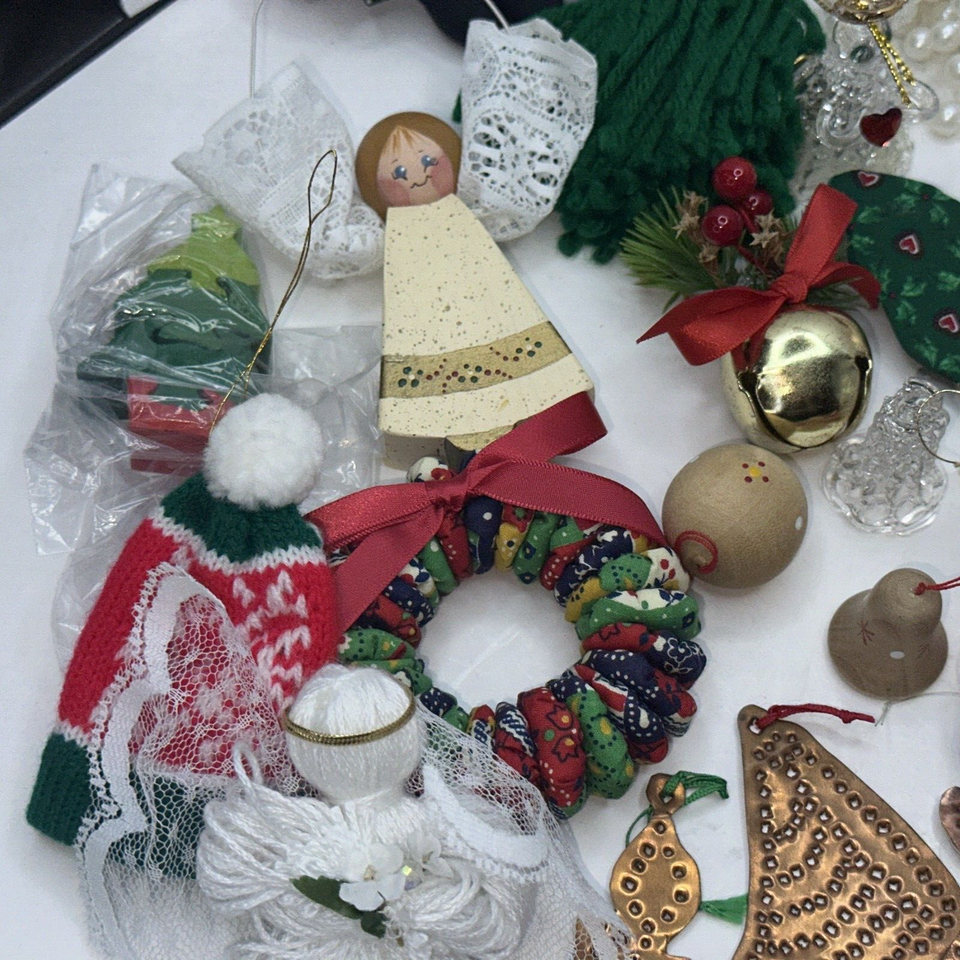 Lot of 35 Vintage Handmade & Vintage Christmas Ornaments Decor A eBay