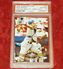 MIKE PIAZZA 1995 STADIUM CLUB #78 VIRTUAL REALITY PSA 10 🔥 MEMBERS ONLY POP 4 