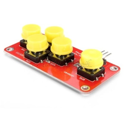 For Arduino AD Keyboard Electronic Blocks Simulate Five Key Module Analog Button