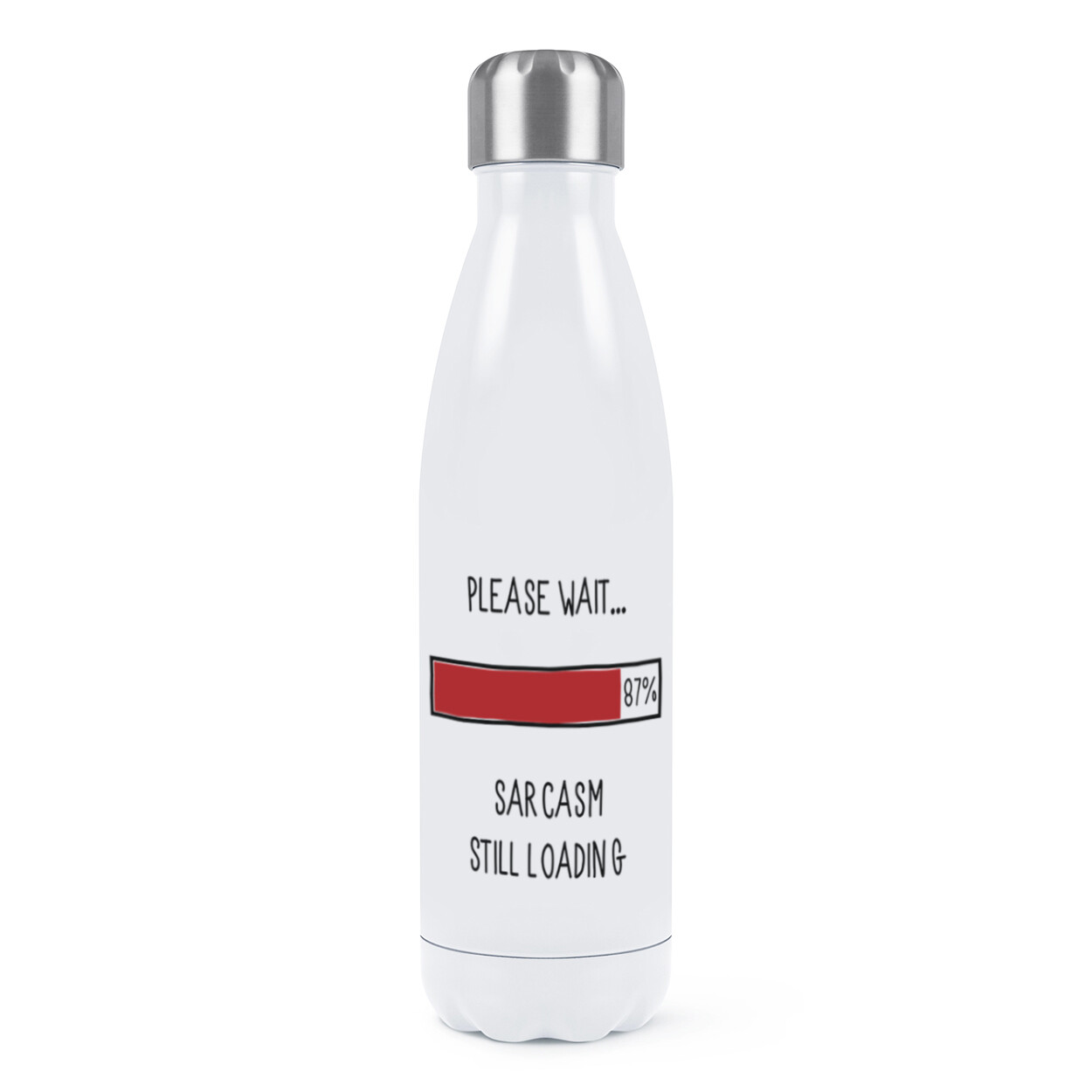 Please Wait Sarcasm Still Loading Double Wall Water Bottle Joke Funny