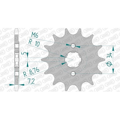 DID Kettenkit (für: Honda VT 125 C Shadow 99-00 ) 520 VX3